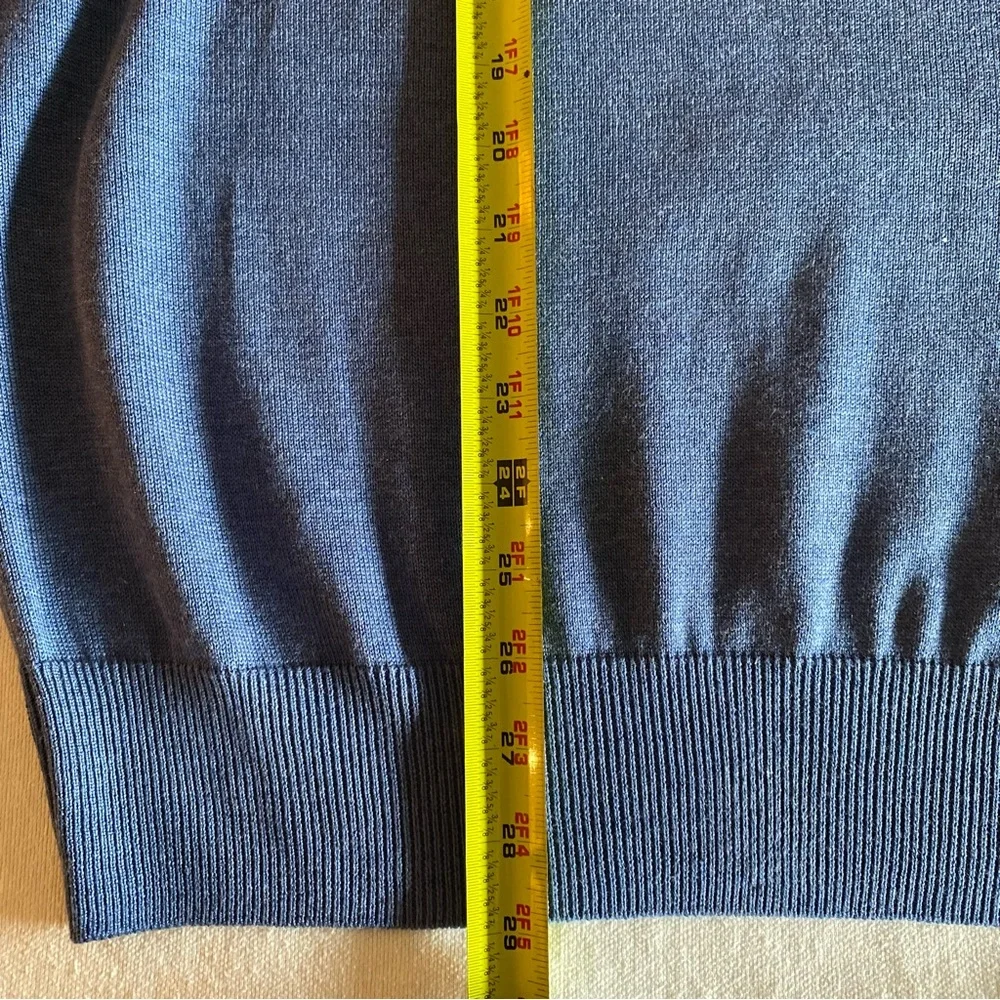 Peter Millar Silk And Cashmere Blend V-Neck Sweater Size M Classic Fit Fall